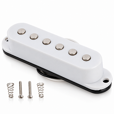 Captador Single Coil Guitarra Strato Braço Alnico 5 6.0K Vintage Anos 60 Branco