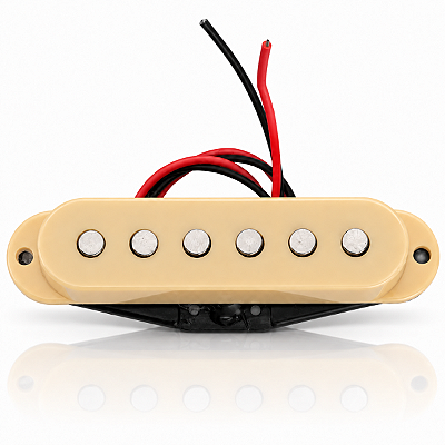 Captador Single Coil Para Guitarra Strato Meio Alnico 5 Vintage Anos 60 Creme
