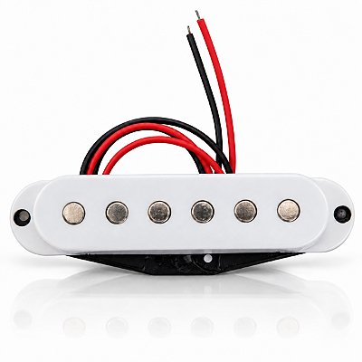 Captador Single Coil Para Guitarra Strato Meio Alnico 5 Vintage Anos 60 Branco