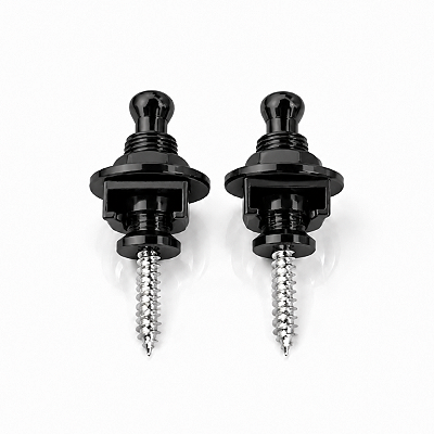 Trava De Correia Strap Lock Para Guitarra Violão Preto