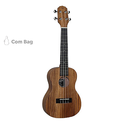 Ukulele Moani Concert Eletrico UKMHE01 23 Em Koa Com Bag