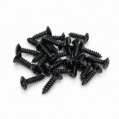 Kit 24 Parafusos Preto Para Escudo Stratocaster Tele Jazz Bass