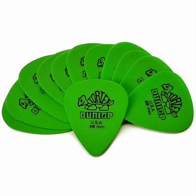 Kit Com 12 Palhetas Dunlop Tortex Verde .88mm