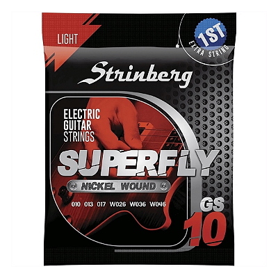 Jogo De Cordas Para Guitarra Strinberg 010 Gs10