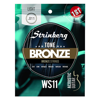 Jogo de Cordas Para Violão De Aço Strinberg 011 Ws11