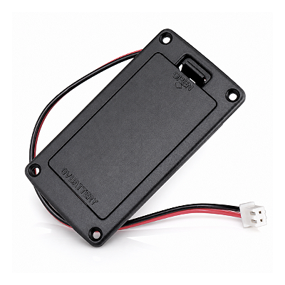 Caixa De Compartimento Bateria 9v Com Conector Baixo Guitarra