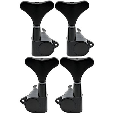 Tarraxas Blindada Preta Para Contra Baixo 4 Cordas 2x2