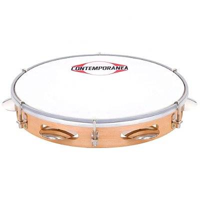 Pandeiro 10" Aro De Madeira Pele Nylon Light Contemporânea