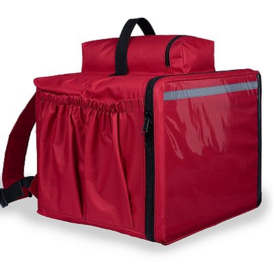 Mochila térmica 45 litros vermelha -  Bag Para Motoboy