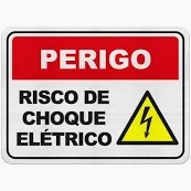 Placa Perigo Risco Choque Elétrico