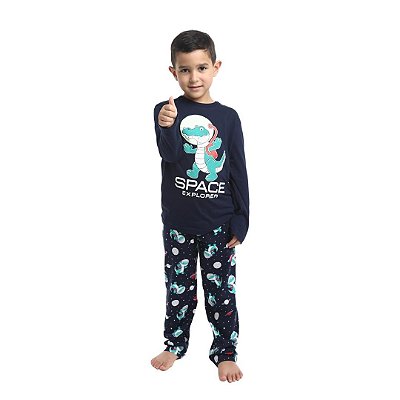 Pijama Longo Infantil Masculino Space Explorer