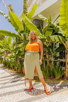 Saia Fenda Plus Size