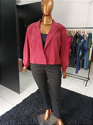 Blazer Cropped Plus Size