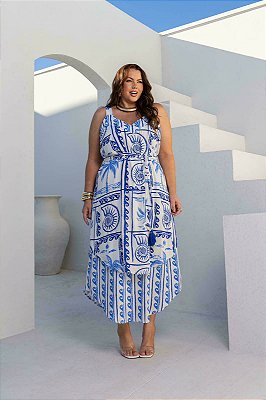 Vestido Saia Dupla Mar