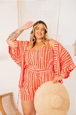 Top estampado plus size