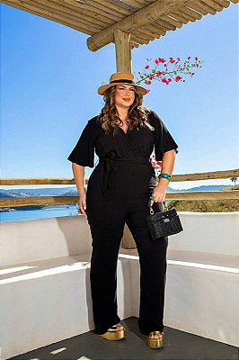 Macacão Longo Linho Misto