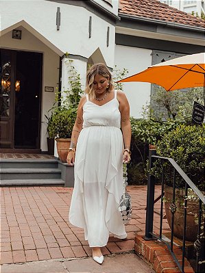 Vestido Super Babados Liso Plus size