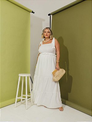 Vestido Lastex busto e laco Plus Size