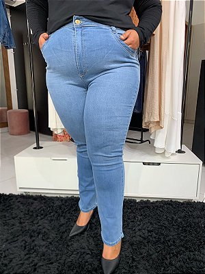 Calça Cigarrete Jeans Plus Size