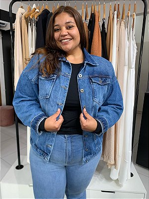 Jaqueta Jeans Over Plus size