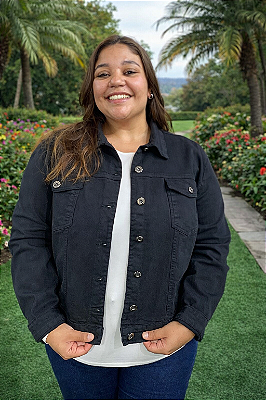 Jaqueta Jean Over Plus size