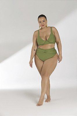 Top Praia Cortina Alongado Com Aro Plus Size