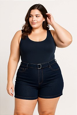 Short Jeans Azul Plus Size