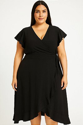 Vestido Violeta Preto Plus Size