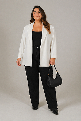 Blazer A Fio Plus Size