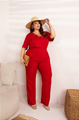 Calça Vies Bolso Liso Plus Size