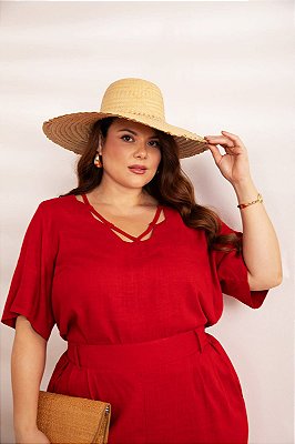 Blusa Vies Busto Liso Plus Size