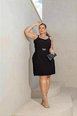 Vestido Feminino Join Curves Fivela Cromada