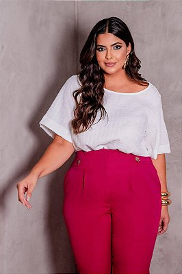 Blusa Ampla Textura Xadrez