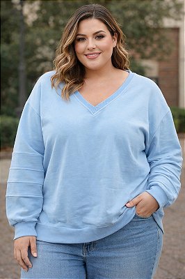 Blusa Moletom com Ribana