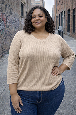 Blusa Canelada Linho