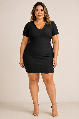 VESTIDO BLACK COM MANGA JUSTO