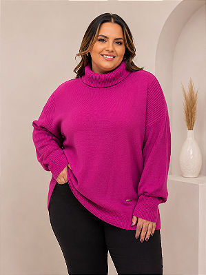 Blusa Tricot Gola Alta