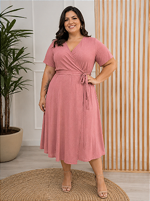 Vestido Transpassado Lurex