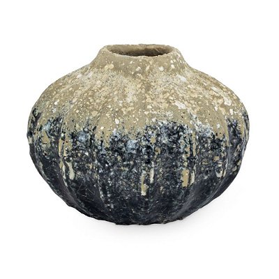 Vaso de Cerâmica com P Verde Degradê 19x19x15cm