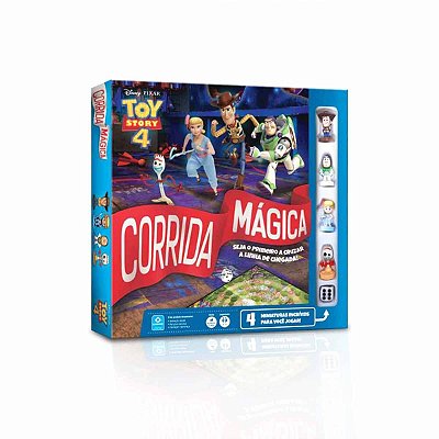 Jogo de tabuleiro Corrida Mágica Toy Story 4 Infantil