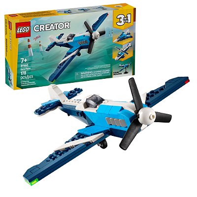 LEGO 31160 Creator 3 em 1 - Aeronave: Avião de Corrida