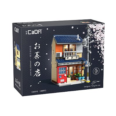 Cada - Blocos De Montar Casa De Chá Japonesa Com Iluminação LED (1200 Peças)
