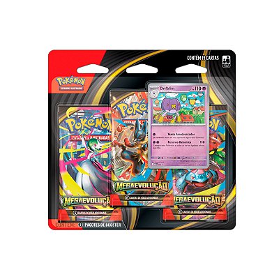 Pokémon TCG: Mega Evolução - 3 boosters + Carta Promocional (Drifblim) 19 cartas