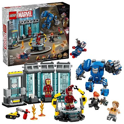 LEGO 76315 Marvel - Laboratório do Homem de Ferro: Salão de Armaduras