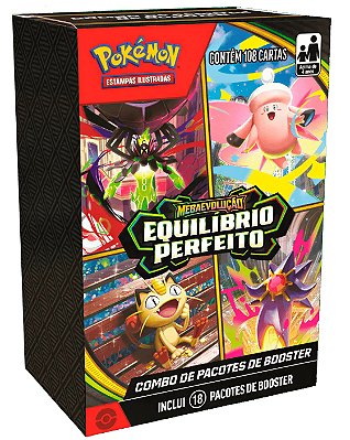 Pokémon TCG: Mega Evolução - Combo de Boosters Megaevolução – Equilíbrio Perfeito (Contém 108 Cartas)