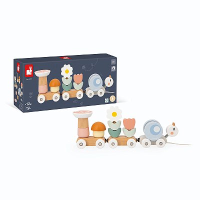 Janod - Trem Montável para Puxar e Passear Sweet Cocoon