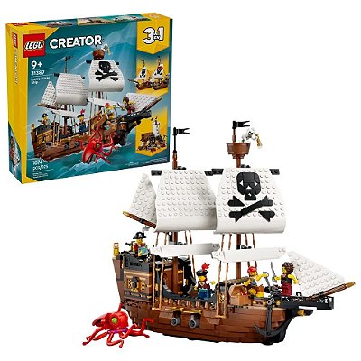 LEGO 31387 Creator 3 em 1 - Navio Pirata Icônico