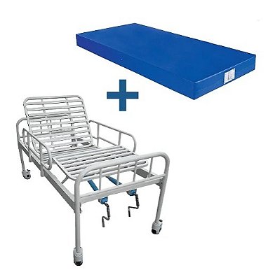 Cama Hospitalar Manual 2 Movimentos DX2 Dellamed com Colchão