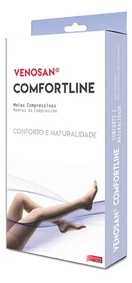 Meia Média Compressão Comfortline Bege 7/8 Venosan