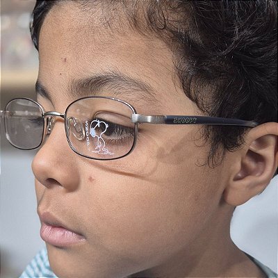 Armação de óculos infantil masculino - Modelo Snoopy